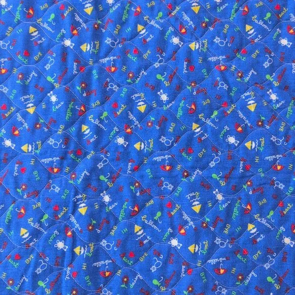 Vintage Child's Square Blanket Hand-made With Unique Pocket Design On One Side - Picture 2 of 7